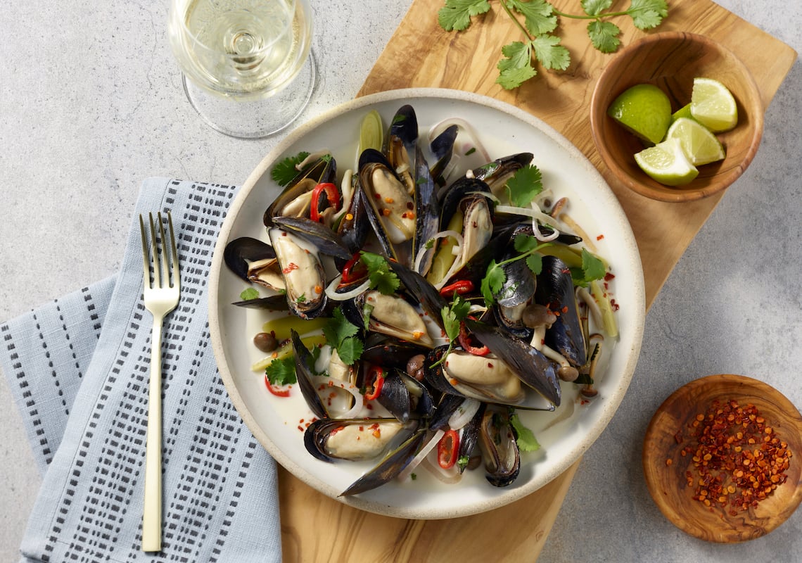 Coconut Lime Mussels